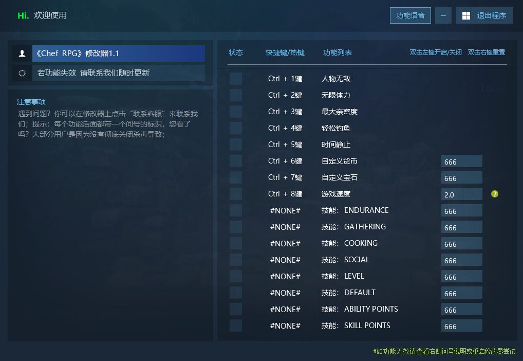 类似星露谷经营养成游戏 Chef RPG修改器 - 详细说明图片