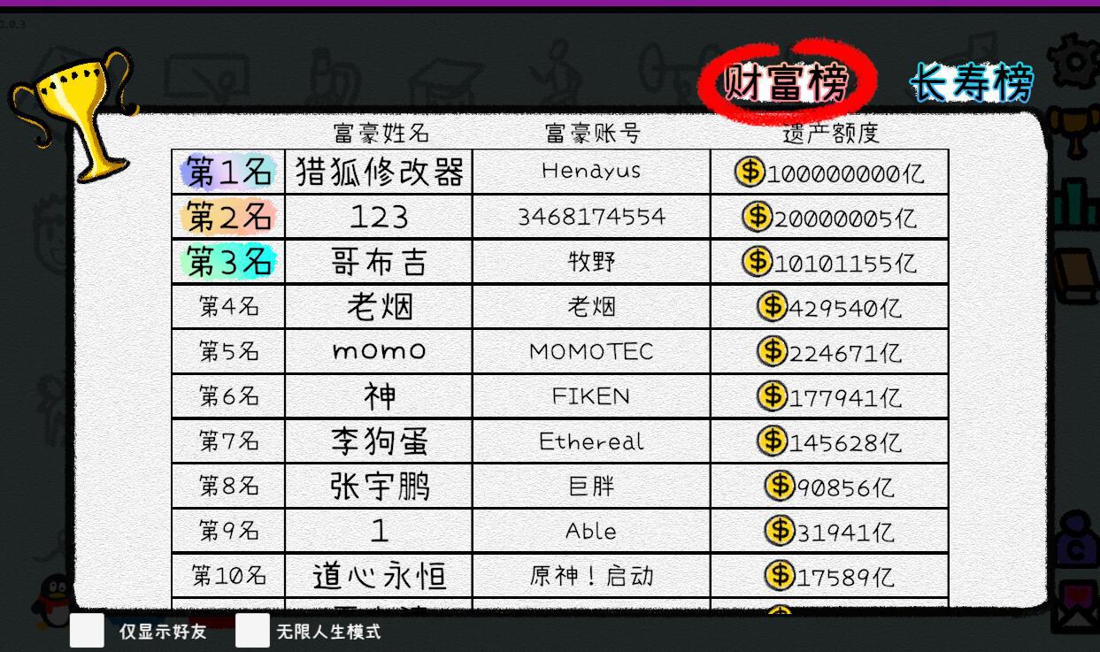我的人生 4月10日更新 MyLife 可上排行榜游戏截图 我的人生 4月10日更新 MyLife 可上排行榜游戏截图 1